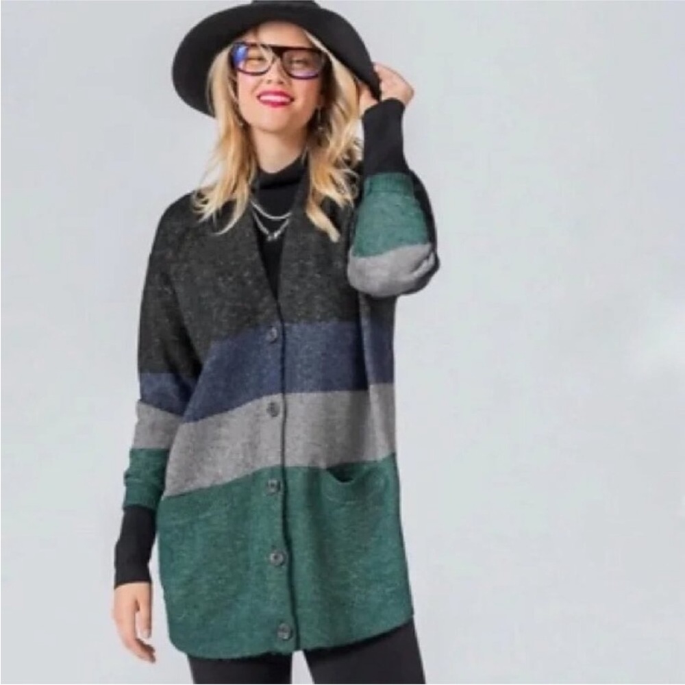 CAbi striped cardigan #4414